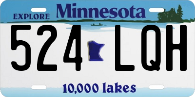 MN license plate 524LQH