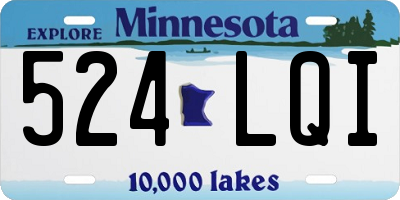 MN license plate 524LQI