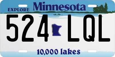 MN license plate 524LQL