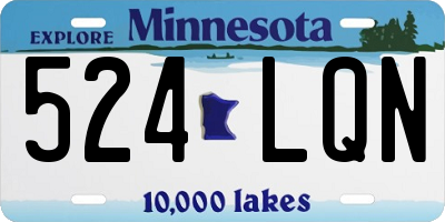 MN license plate 524LQN