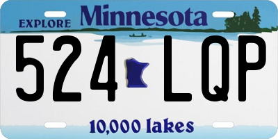 MN license plate 524LQP