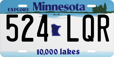 MN license plate 524LQR