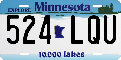 MN license plate 524LQU