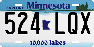 MN license plate 524LQX