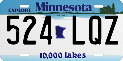 MN license plate 524LQZ