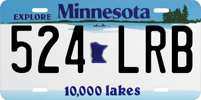 MN license plate 524LRB
