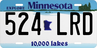 MN license plate 524LRD