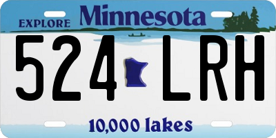 MN license plate 524LRH
