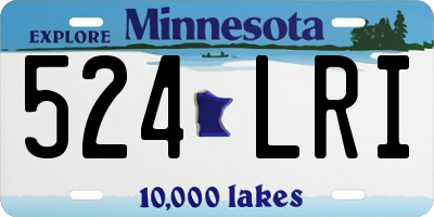 MN license plate 524LRI