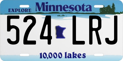 MN license plate 524LRJ