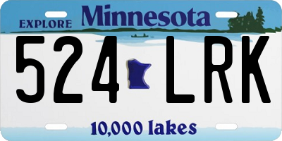 MN license plate 524LRK
