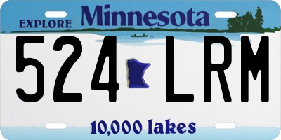 MN license plate 524LRM