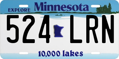 MN license plate 524LRN