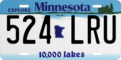 MN license plate 524LRU