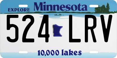 MN license plate 524LRV
