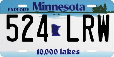 MN license plate 524LRW