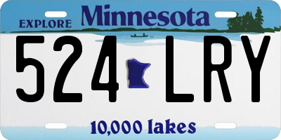 MN license plate 524LRY