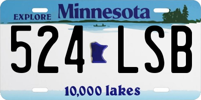 MN license plate 524LSB