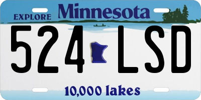 MN license plate 524LSD