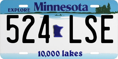 MN license plate 524LSE