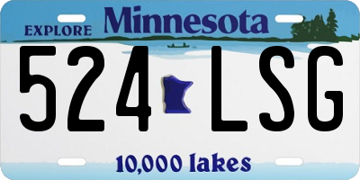 MN license plate 524LSG