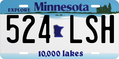 MN license plate 524LSH