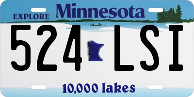 MN license plate 524LSI