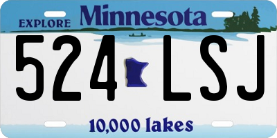 MN license plate 524LSJ