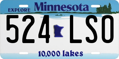 MN license plate 524LSO