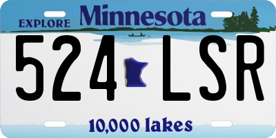 MN license plate 524LSR