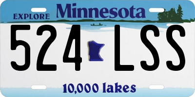 MN license plate 524LSS