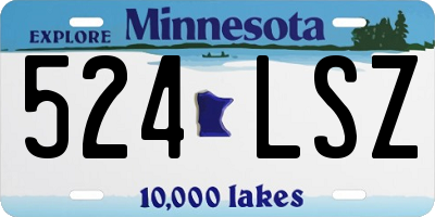 MN license plate 524LSZ