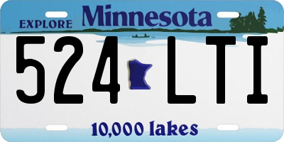 MN license plate 524LTI