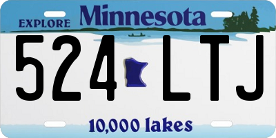 MN license plate 524LTJ