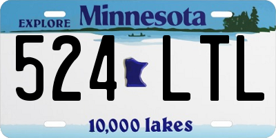 MN license plate 524LTL