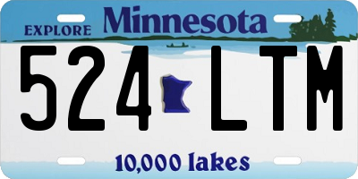 MN license plate 524LTM