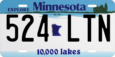 MN license plate 524LTN