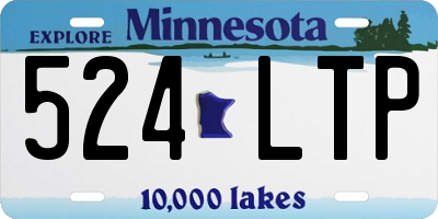 MN license plate 524LTP