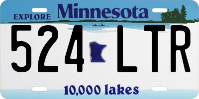 MN license plate 524LTR
