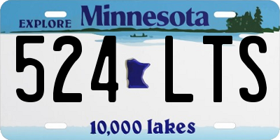 MN license plate 524LTS