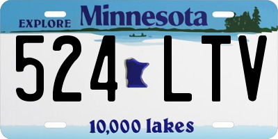 MN license plate 524LTV