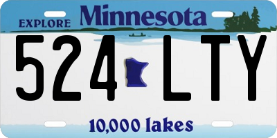MN license plate 524LTY