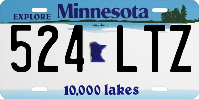 MN license plate 524LTZ