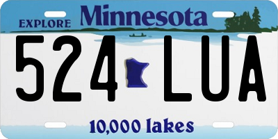 MN license plate 524LUA