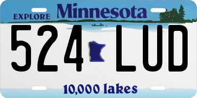 MN license plate 524LUD
