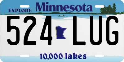 MN license plate 524LUG