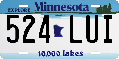 MN license plate 524LUI