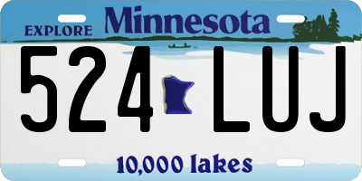 MN license plate 524LUJ