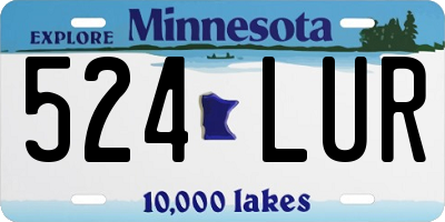 MN license plate 524LUR