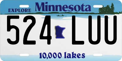 MN license plate 524LUU